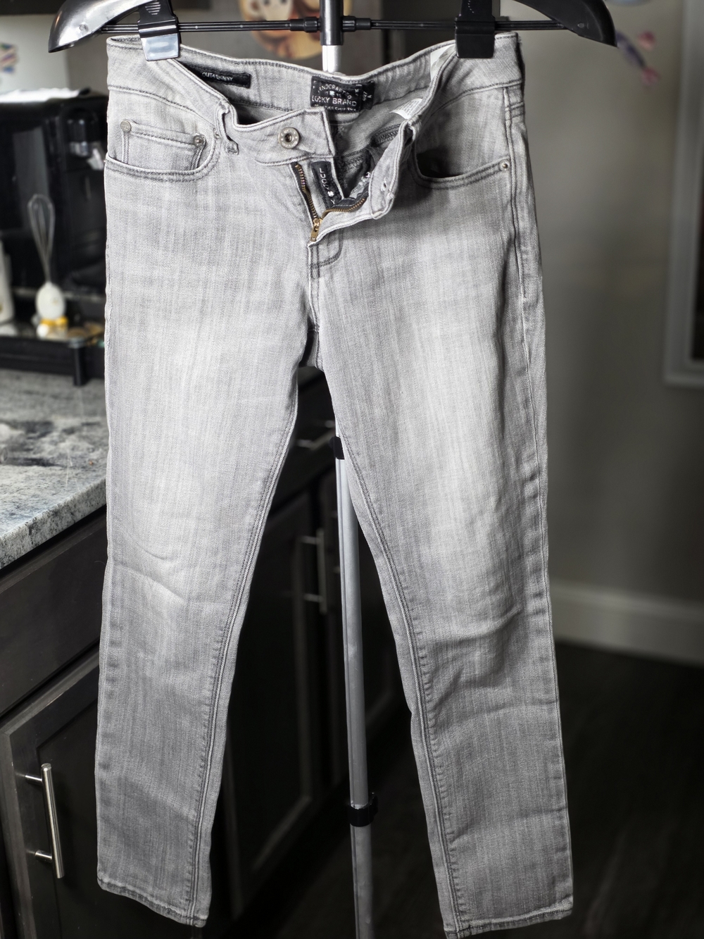 Light Wash, Leg Short, Gray Skinny Jeans